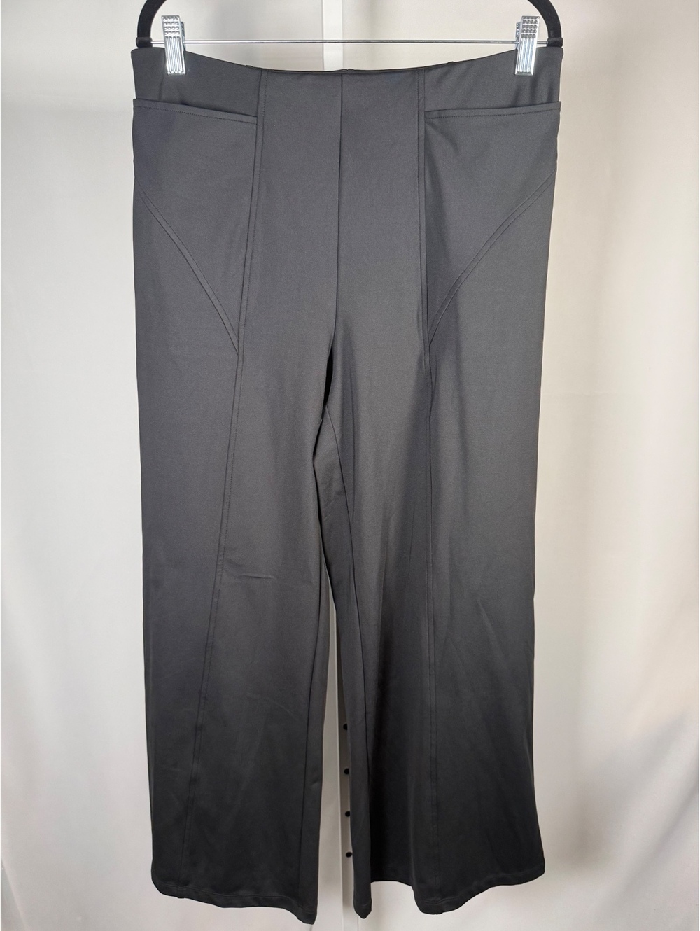 Halara Flex DayStretch Mid Rise Wide Leg Work Pants Black Size Large - Picture 3 of 9